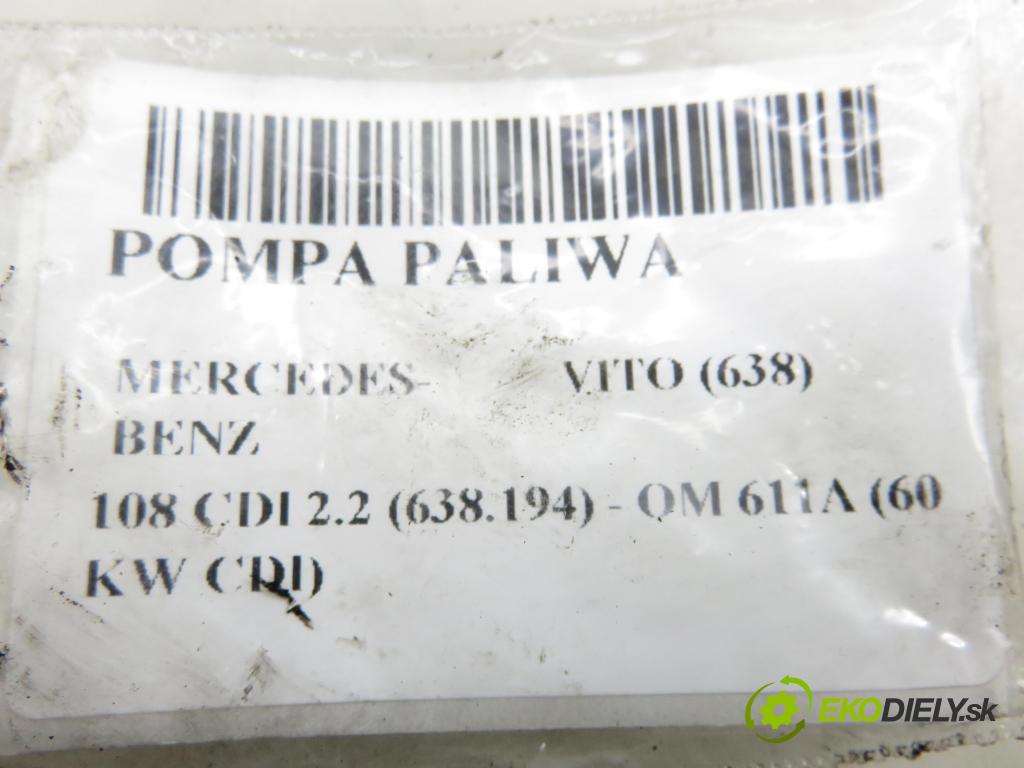 MERCEDES-BENZ VITO Autobus (638) BUS 2001 60,00 108 CDI 2.2 (638.194) - OM 611A (60 KW CDI) 2151,00 pumpa paliva 6110900350 ; 0440020027