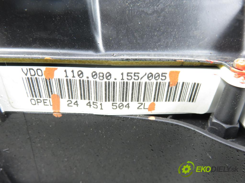 OPEL ASTRA G liftback (T98) HB 2002 62,00 1.6 8V - Z 16 SE 1598,00 Prístrojovka elektrický 24451504ZL