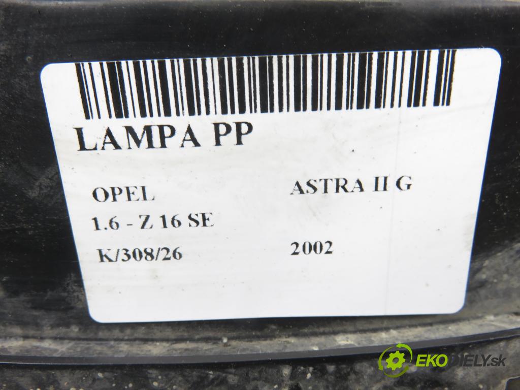 OPEL ASTRA G liftback (T98) HB 2002 62,00 1.6 8V - Z 16 SE 1598,00 Svetlo PP