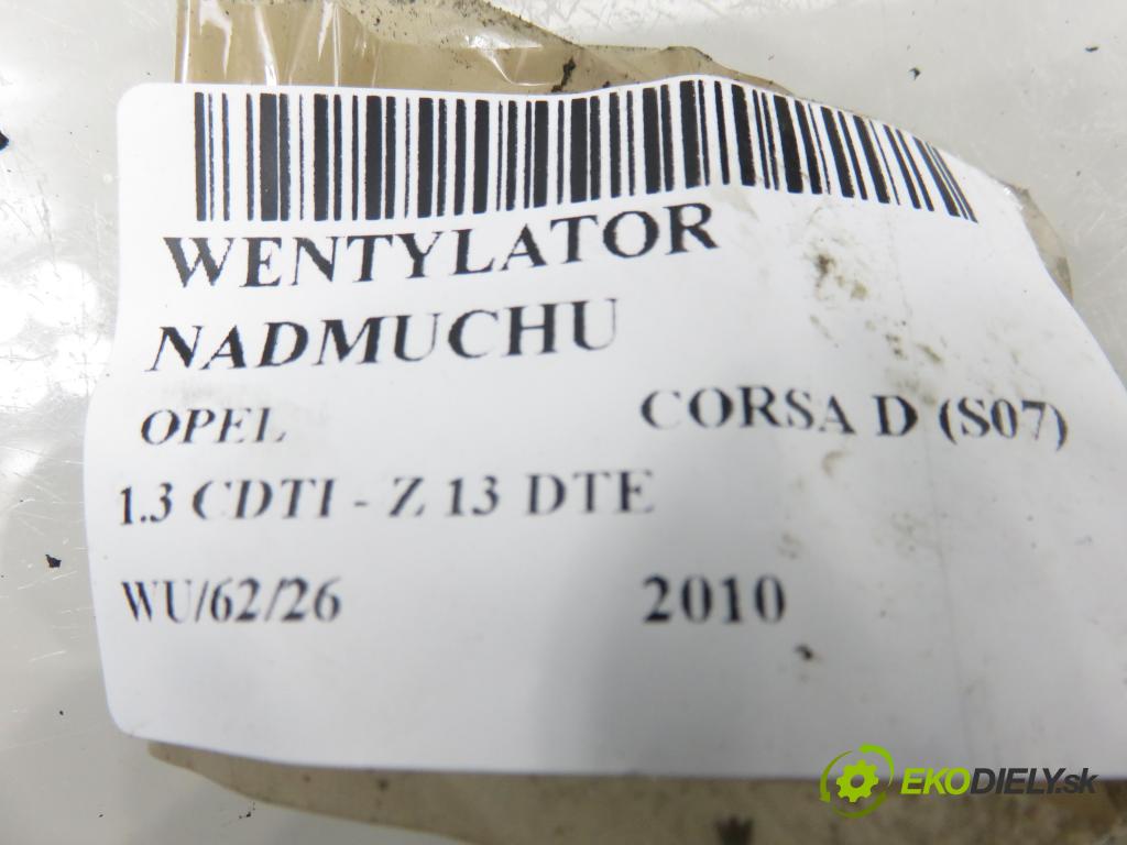 OPEL CORSA D (S07) HB 2010 70,00 1.3 CDTI - Z 13 DTE 1248,00 Ventilátor vetráku 13335075