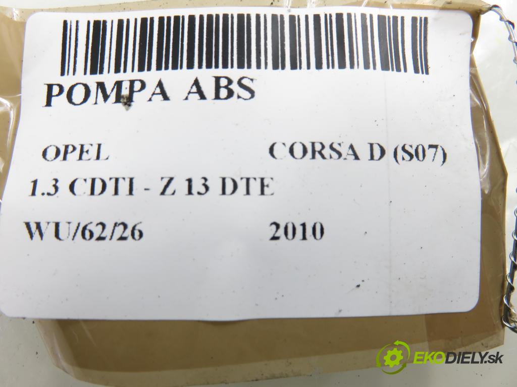 OPEL CORSA D (S07) HB 2010 70,00 1.3 CDTI - Z 13 DTE 1248,00 pumpa ABS 0265800983 (Pumpa ABS)
