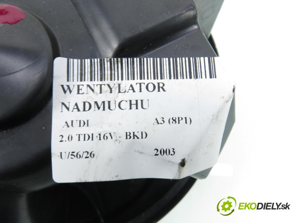 AUDI A3 (8P1) HB 2003 103,00 2.0 TDI PD 16V 140 1968,00 ventilátor větráku 1K1820015 ; F983228M