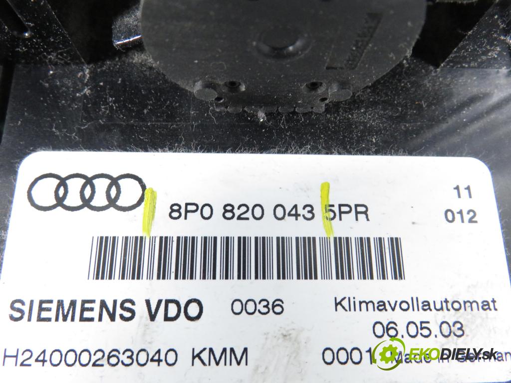 AUDI A3 (8P1) HB 2003 103,00 2.0 TDI PD 16V 140 1968,00 Panel topení KLIMATRONIK 8P0920043