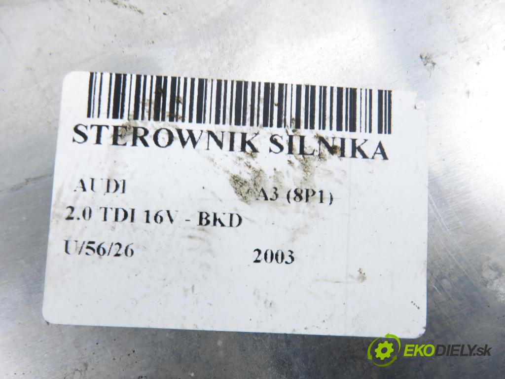 AUDI A3 (8P1) HB 2003 103,00 2.0 TDI PD 16V 140 1968,00 řídící jednotka motora 03G906016G ; 0281011364