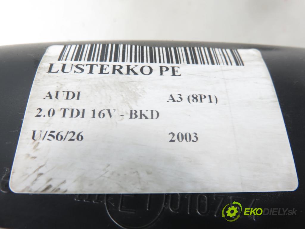 AUDI A3 (8P1) HB 2003 103,00 2.0 TDI PD 16V 140 1968,00 Spätné zrkadlo