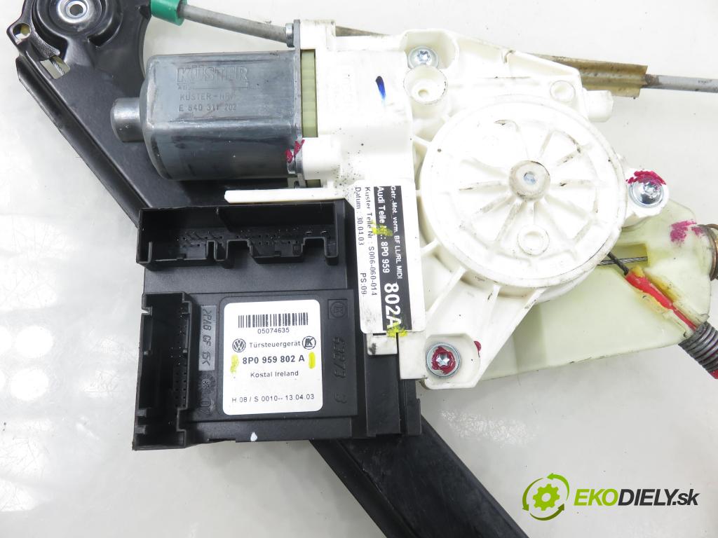 AUDI A3 (8P1) HB 2003 103,00 2.0 TDI PD 16V 140 1968,00 Mechanizmus okien 3D 8P0959802A