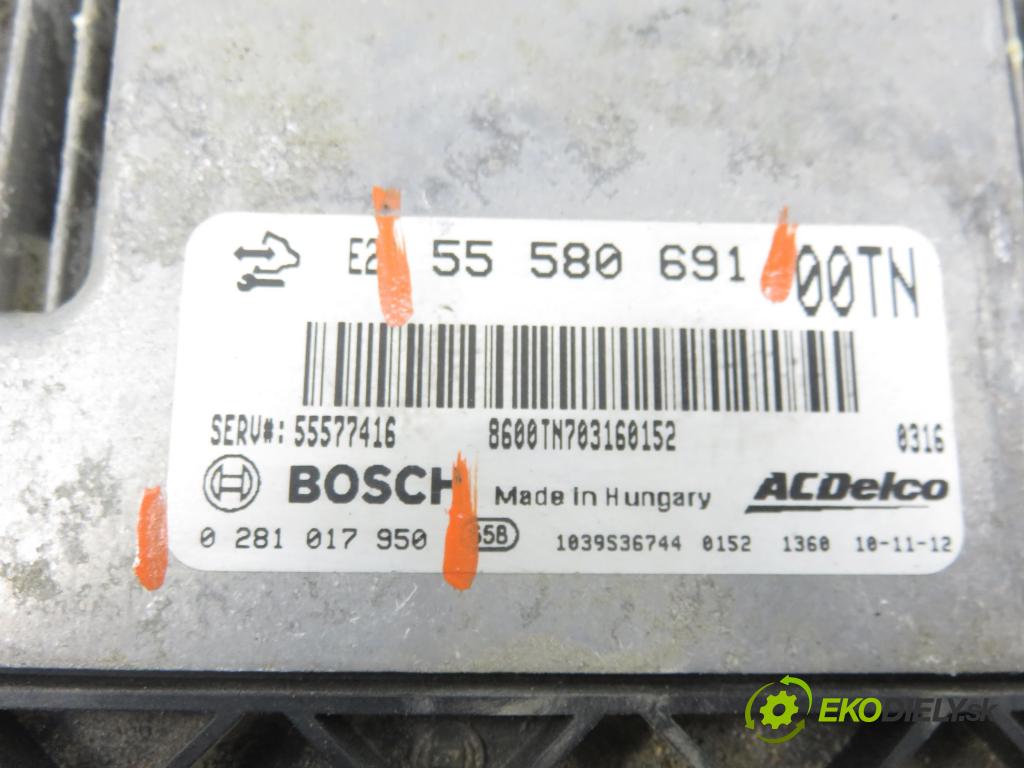 OPEL CORSA D (S07) HB 2010 70,00 1.3 CDTI - Z 13 DTE 1248,00 řídící jednotka motora 55580691 ; 0281017950