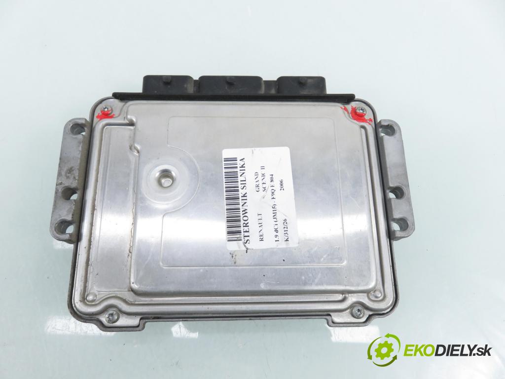 RENAULT GRAND SCENIC II (JM0/1_) MINIVAN 2006 0,00 1.9 dCi (JM15) - F9Q E 804 1870,00 řídící jednotka motora 0281012589 ; 8200527725