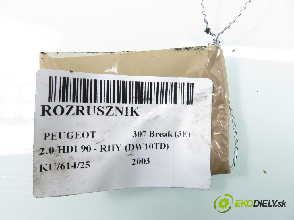 PEUGEOT 307 Break (3E) KOMBI 2003 66,00 2.0 HDI 90 - RHY (DW10TD) 1997,00 startér 9656262780 ; M000T20871ZE (Startér)