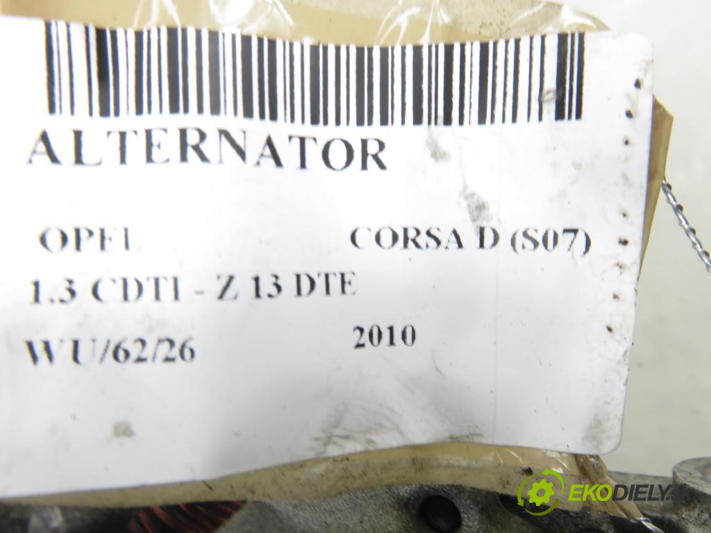 OPEL CORSA D (S07) HB 2010 70,00 1.3 CDTI - Z 13 DTE 1248,00 Alternátor 13505392 (Alternátor)