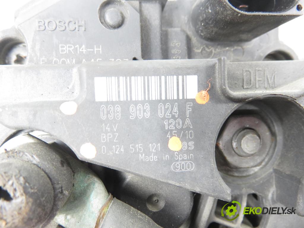 VW GOLF IV Variant (1J5) KOMBI 2002 74,00 1.9 TDI PD 101 - AXR 1896,00 Alternátor 038903024F ; 0124515121 (Alternátor)