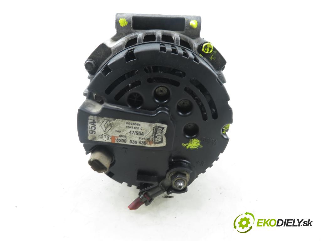 RENAULT SCENIC I (JA0/1_) MINIVAN 2002 0,00 1.6 - K4M 708 1598,00 Alternátor 8200030635 ; 2542420 (Alternátor)