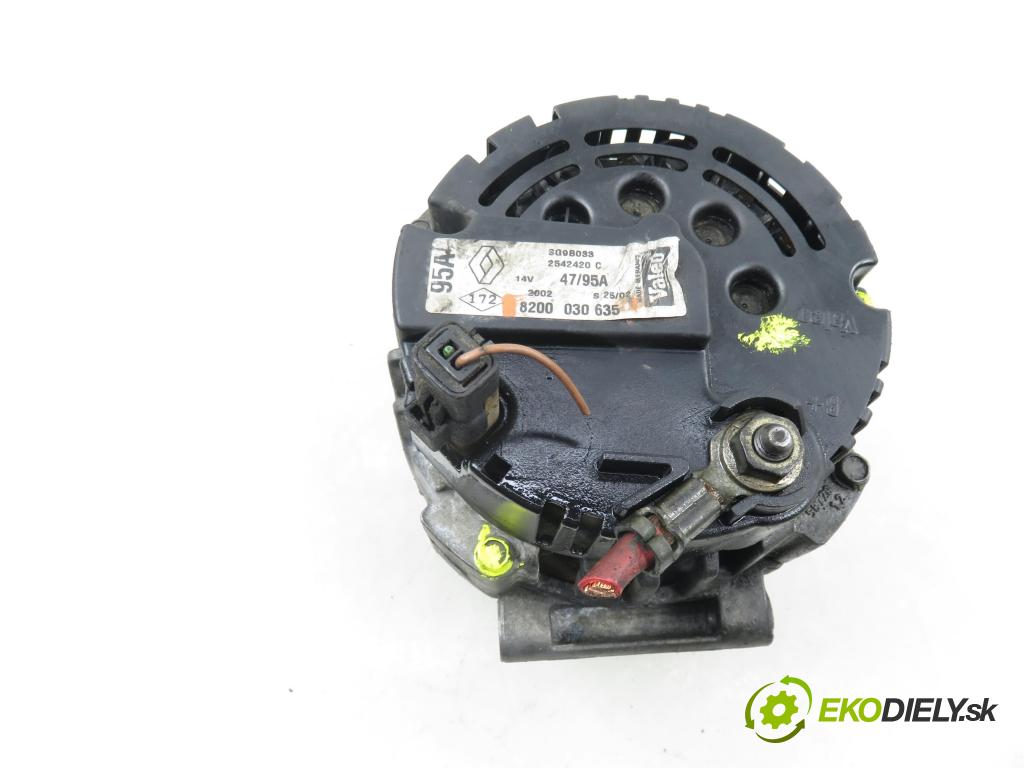 RENAULT SCENIC I (JA0/1_) MINIVAN 2002 0,00 1.6 - K4M 708 1598,00 Alternátor 8200030635 ; 2542420 (Alternátor)
