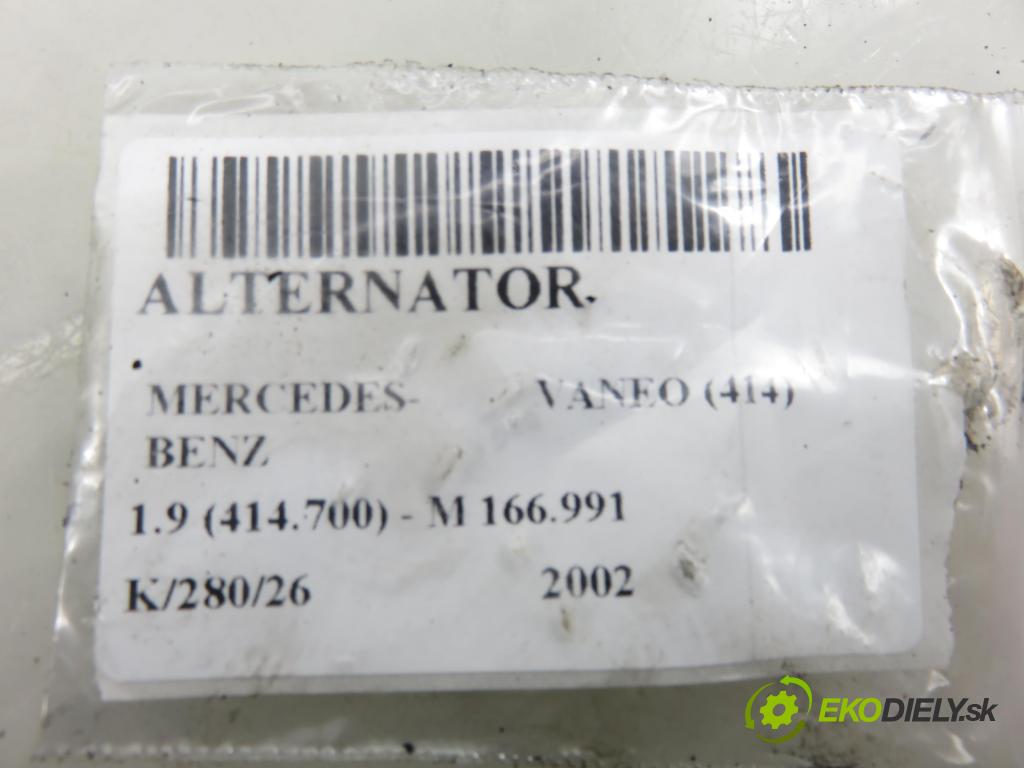 MERCEDES-BENZ VANEO (414) MINIVAN 2002 92,00 1.9 (414.700) - M 166.991 1898,00 Alternátor  (Alternátor)
