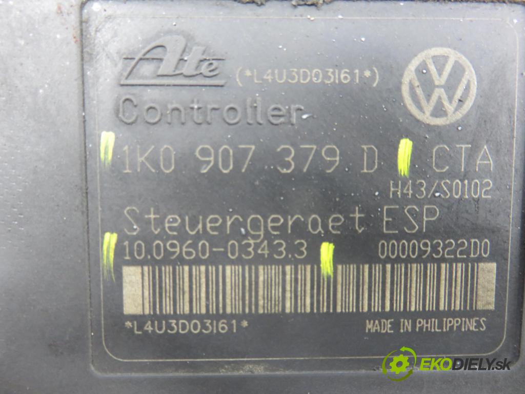 AUDI A3 (8P1) HB 2003 103,00 2.0 TDI PD 16V 140 1968,00 Pumpa ABS 1K0907379D ; 10096003433 ; 1K0614517B (Pumpa ABS)