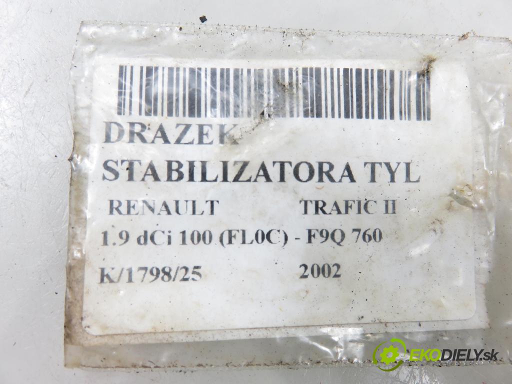 RENAULT TRAFIC II Skrzynia (FL) FURGON 2002 74,00 1.9 dCi 100 - F9Q 760 1870,00 TYČ: stabilizátora zadné