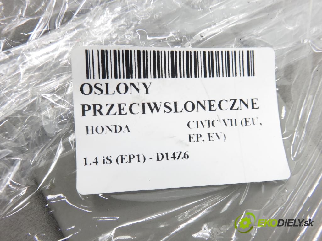 HONDA CIVIC VII Hatchback (EU, EP, EV) HB 2001 66,00 1.4 iS (EP1) 90 - D14Z6 1396,00 KRYTY SLUNEČNÍ SVĚTLO 