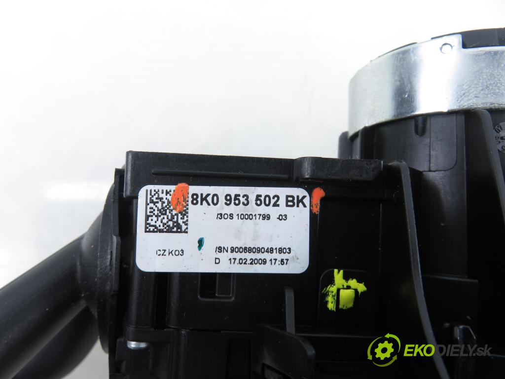 AUDI A4 Avant (8K5, B8) KOMBI 2008 100,00 2.0 TDI - CAGB 1968,00 páčka/prepínač 8K0953502BK ; 8K0953568F