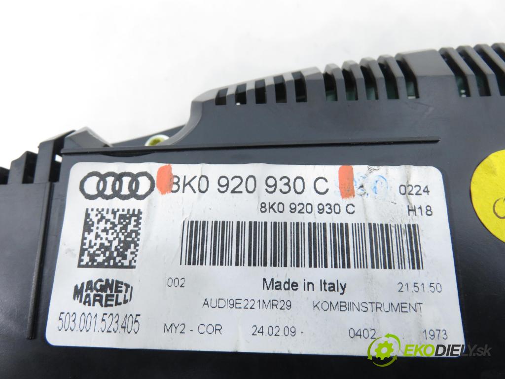 AUDI A4 Avant (8K5, B8) KOMBI 2008 100,00 2.0 TDI - CAGB 1968,00 Prístrojovka elektrický 8K0920930C