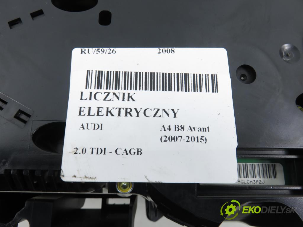 AUDI A4 Avant (8K5, B8) KOMBI 2008 100,00 2.0 TDI - CAGB 1968,00 Prístrojovka elektrický 8K0920930C