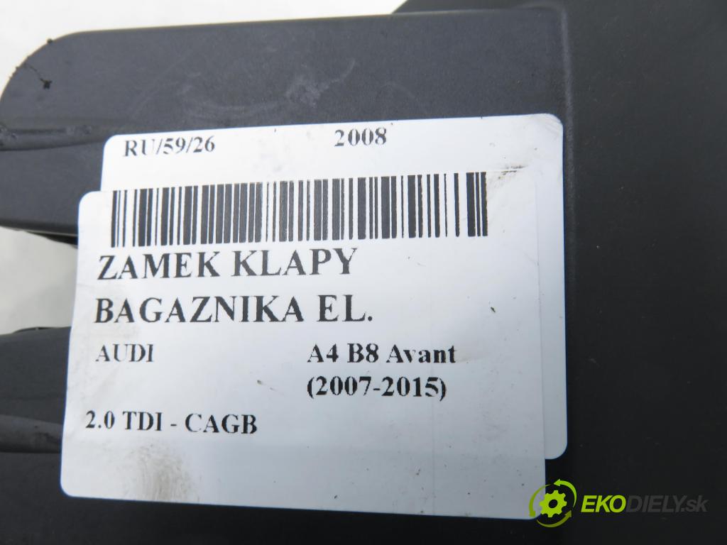 AUDI A4 Avant (8K5, B8) KOMBI 2008 100,00 2.0 TDI - CAGB 1968,00 zámok dverí kufor EL.