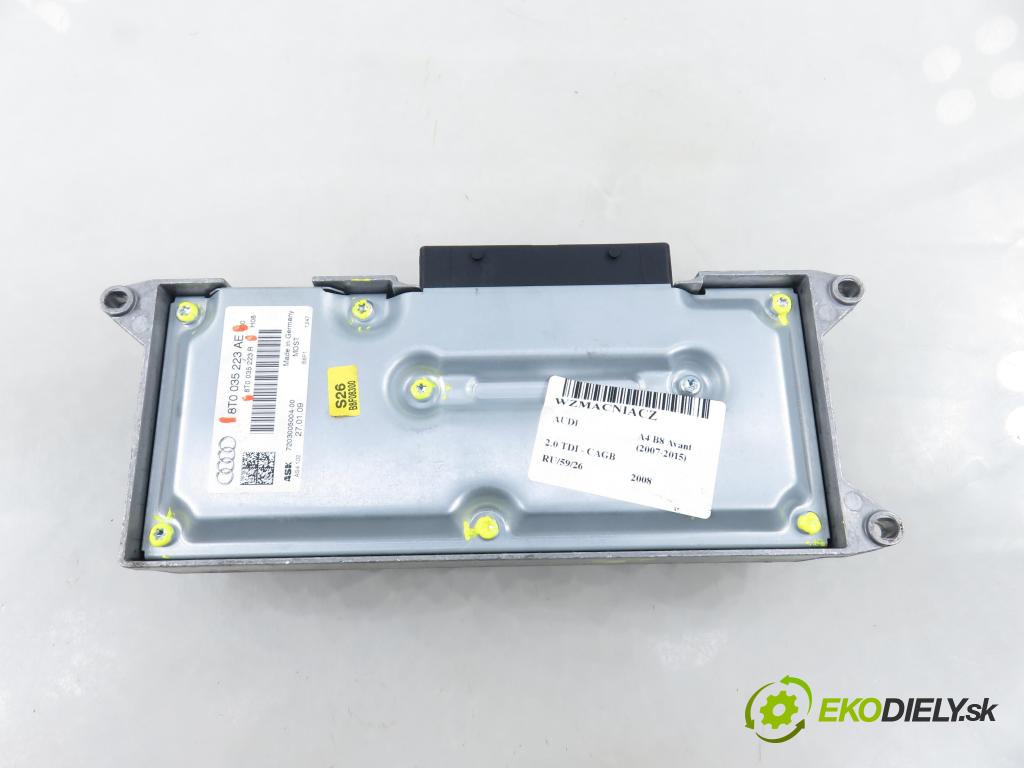 AUDI A4 Avant (8K5, B8) KOMBI 2008 100,00 2.0 TDI - CAGB 1968,00 Zosilňovač 8T0035223AE ; 8T0035223R (Zosilňovač)