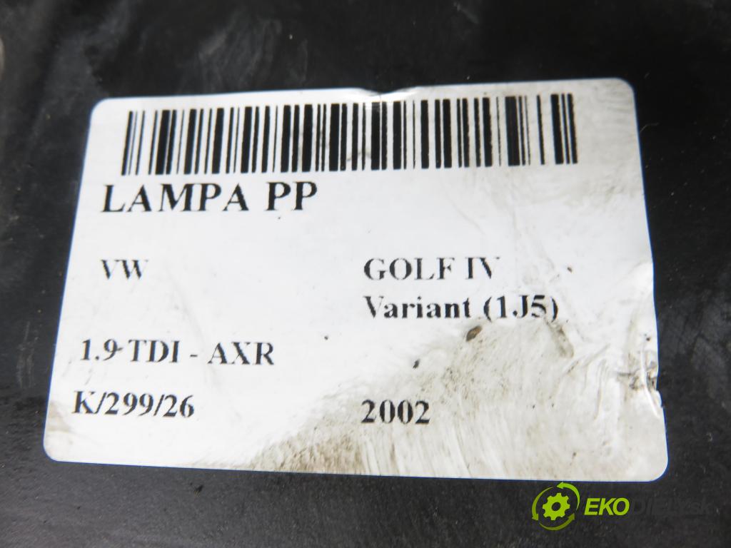 VW GOLF IV Variant (1J5) KOMBI 2002 74,00 1.9 TDI PD 101 - AXR 1896,00 světlo PP
