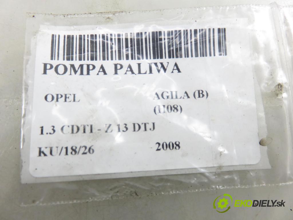 OPEL AGILA (B) (H08) HB 2008 55,00 1.3 CDTI - Z 13 DTJ 1248,00 Pumpa paliva 1510062J50 ; A2C53090215