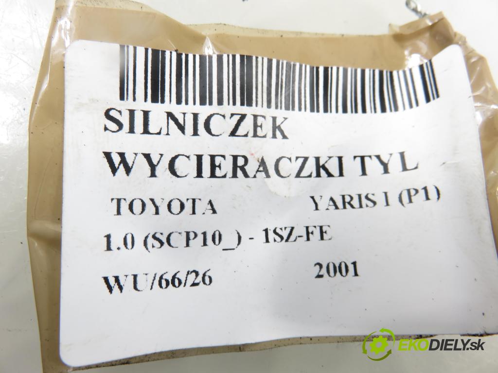 TOYOTA YARIS (_P1_) HB 2001 50,00 1.0 VVT- i 68 - 1SZ-FE 998,00 motorek stěrače ZADNÍ: 8513052010 ; 1592004053