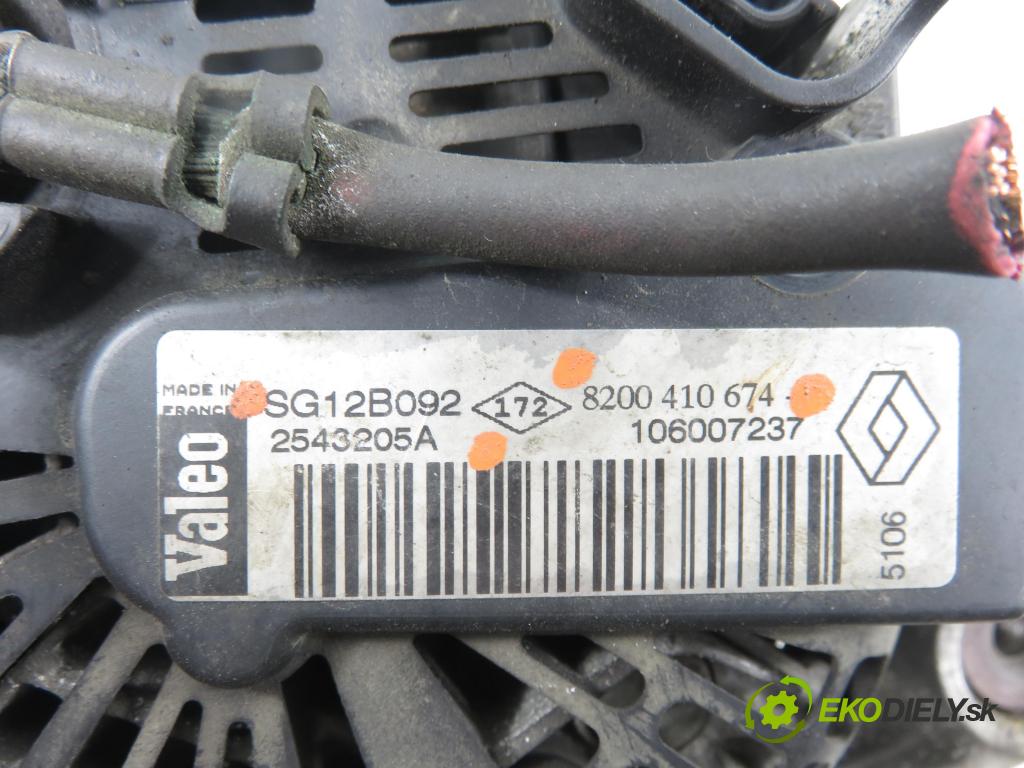 RENAULT GRAND SCENIC II (JM0/1_) MINIVAN 2006 0,00 1.9 dCi (JM15) - F9Q E 804 1870,00 Alternátor SG12B092 ; 8200410674 (Alternátor)