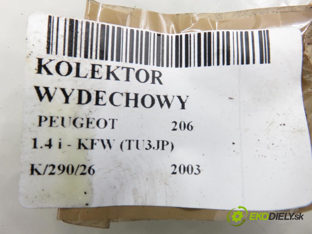 PEUGEOT 206 liftback (2A/C) HB 2003 55,00 1.4 75 - KFW 1360,00 Potrubie VYČERPAT: 9636962310 (Výfukové potrubie)