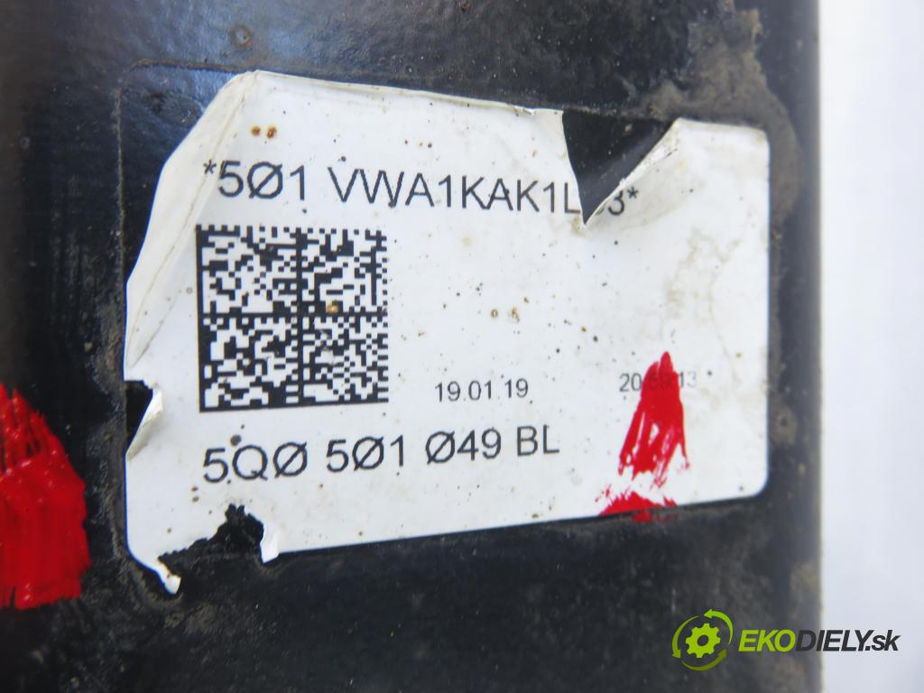 VW GOLF VII Variant (BA5, BV5) KOMBI 2019 850,00 1.6 TDI CR 115 - DGTE 1598,00 výztuha zadní část ABS 5Q0501049BL