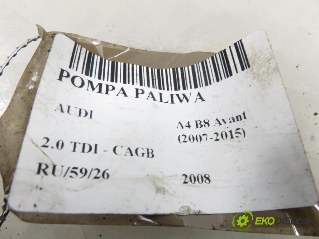 AUDI A4 Avant (8K5, B8) KOMBI 2008 100,00 2.0 TDI - CAGB 1968,00 Pumpa paliva 8K0906095A