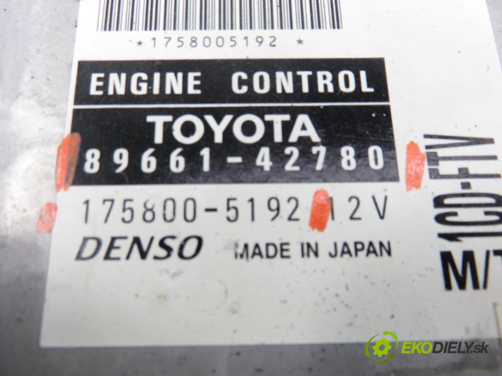 TOYOTA RAV 4 II (_A2_) SUV 2002 85,00 2.0 D-4D 4WD 116 - 1CD-FTV 1995,00 Riadiaca jednotka Motor 8966142780 ; 1758005192