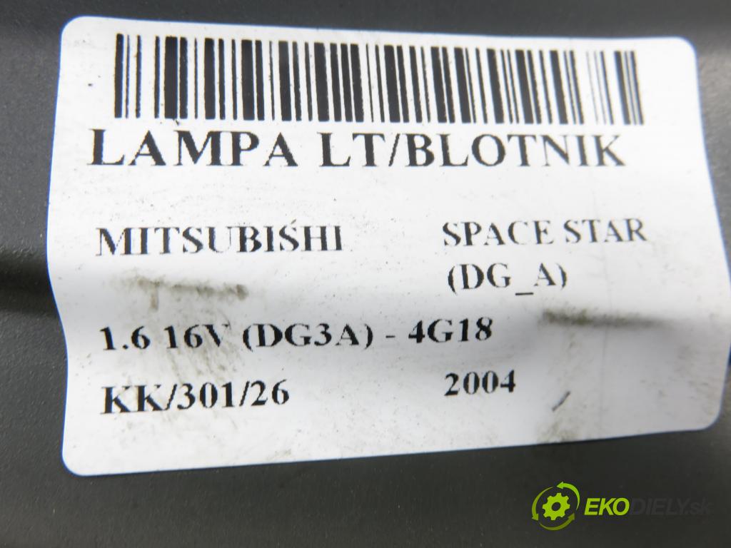 MITSUBISHI SPACE STAR nadwozie wielkoprzestrzenne (MPV) (DG_A) MINIVAN 2004 72,00 1.6 16V (DG3A) 98 - 4G18 1584,00 Svetlo ľavé zadné MR913173