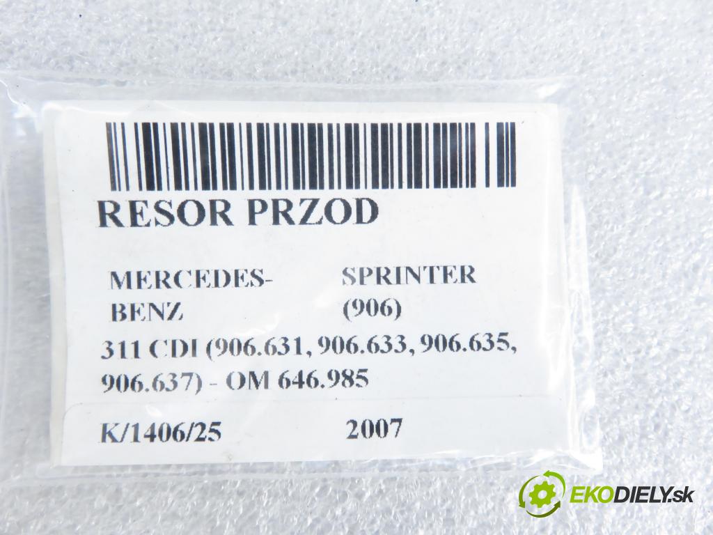 MERCEDES-BENZ SPRINTER 3,5-t Skrzynia (906) FURGON 2007 80,00 311 CDI (906.631, 906.633, 906.635, 906.637) - OM  2148,00 Listové pero predný A9063211003