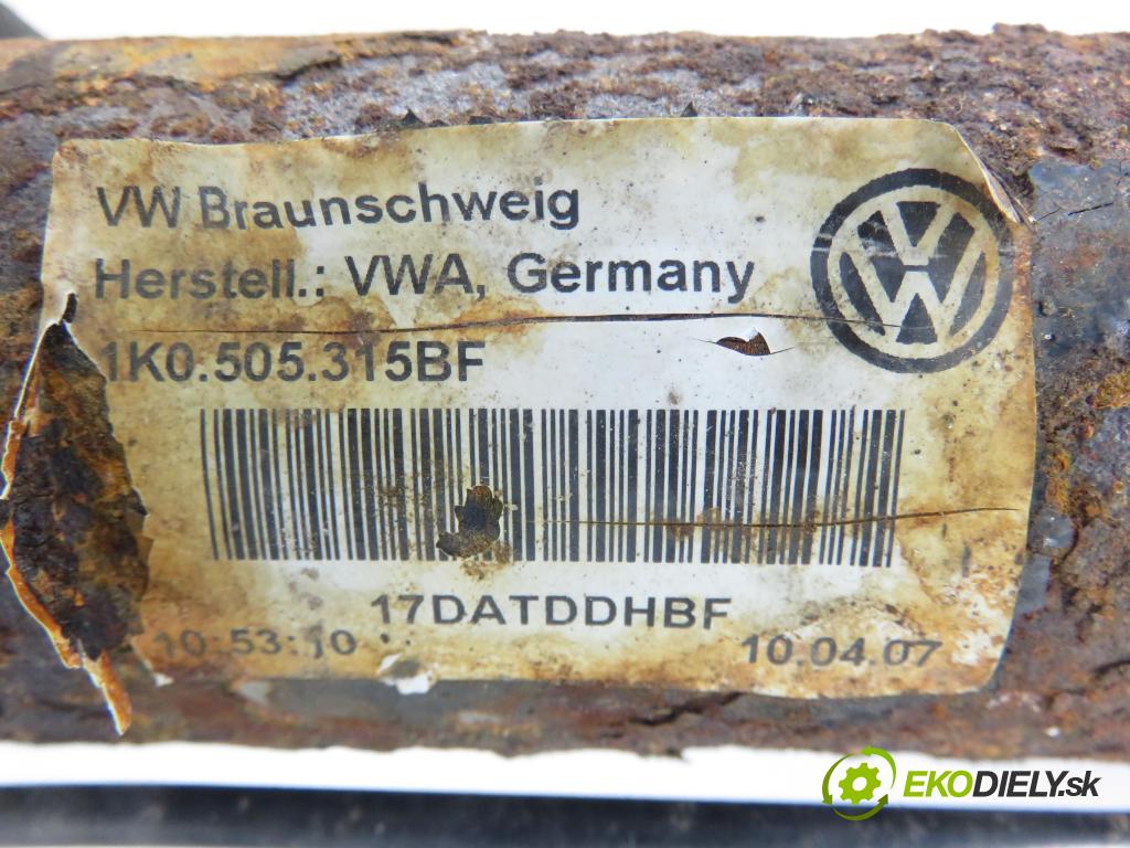 SEAT LEON (1P1) HB 2007 77,00 1.9 TDI - BLS 1896,00 ZADNÍ: 1K0505315BF