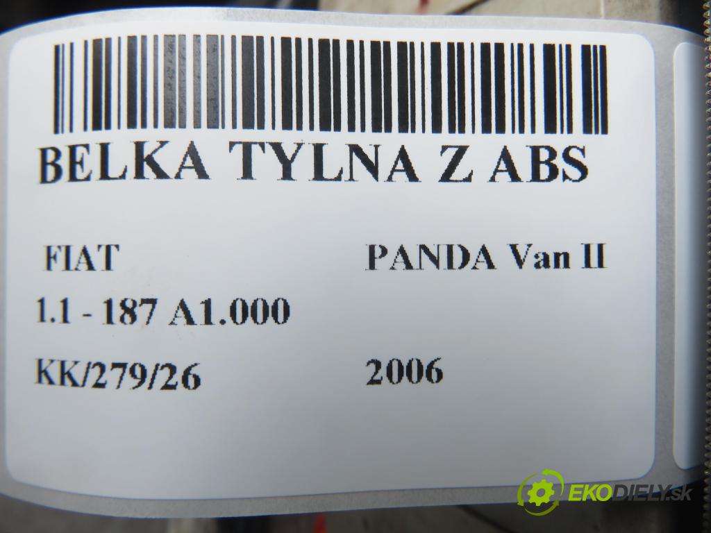 FIAT PANDA Van (169_) HB 2006 40,00 1.1 - 187 A1.000 1108,00 výztuha zadní část ABS