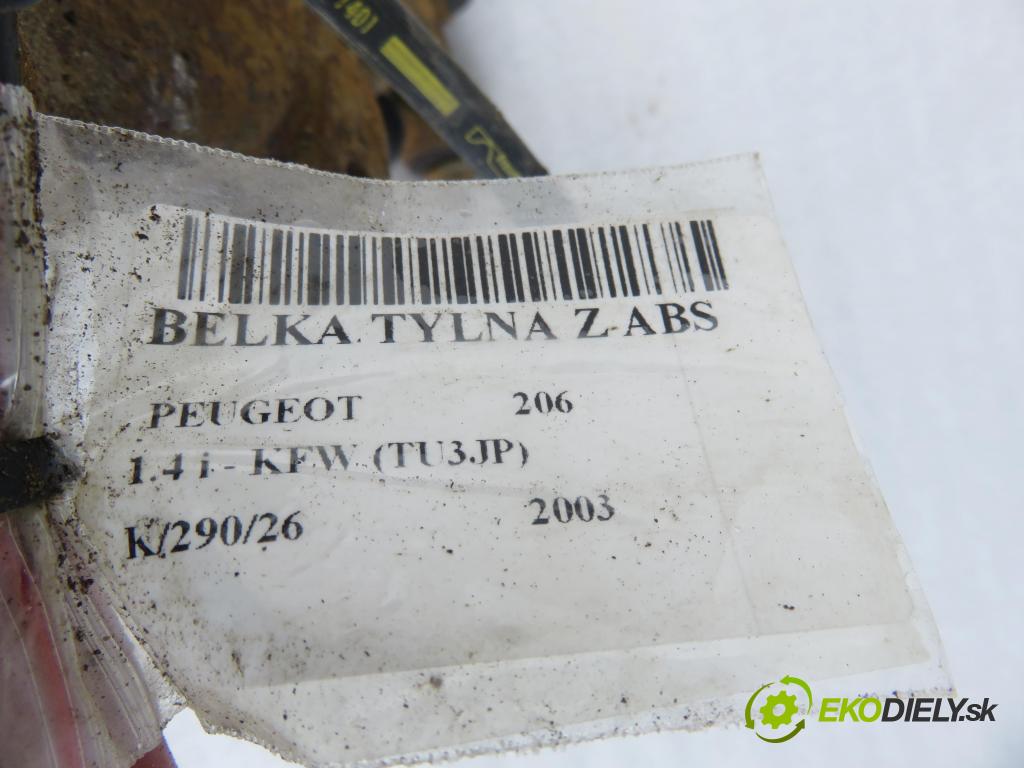 PEUGEOT 206 liftback (2A/C) HB 2003 55,00 1.4 75 - KFW 1360,00 výztuha zadní část ABS