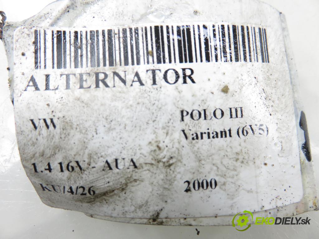 VW POLO Variant (6V5) KOMBI 2000 55,00 1.4 16V - AUA 1390,00 Alternátor 037903025L (Alternátor)
