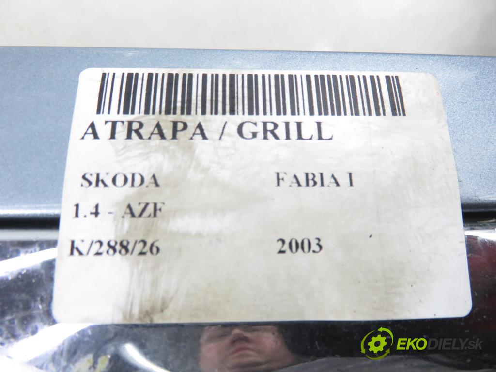 SKODA FABIA I (6Y2) HB 2003 44,00 1.4 - AZF 1397,00 mřížka / maska 6Y0853668