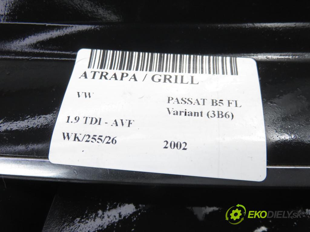 VW PASSAT B5.5 Variant (3B6) KOMBI 2002 96,00 1.9 TDI PD 130 - AVF 1896,00 mřížka / maska 3B0853651L ; 3B0853651K ; 3B0853651J