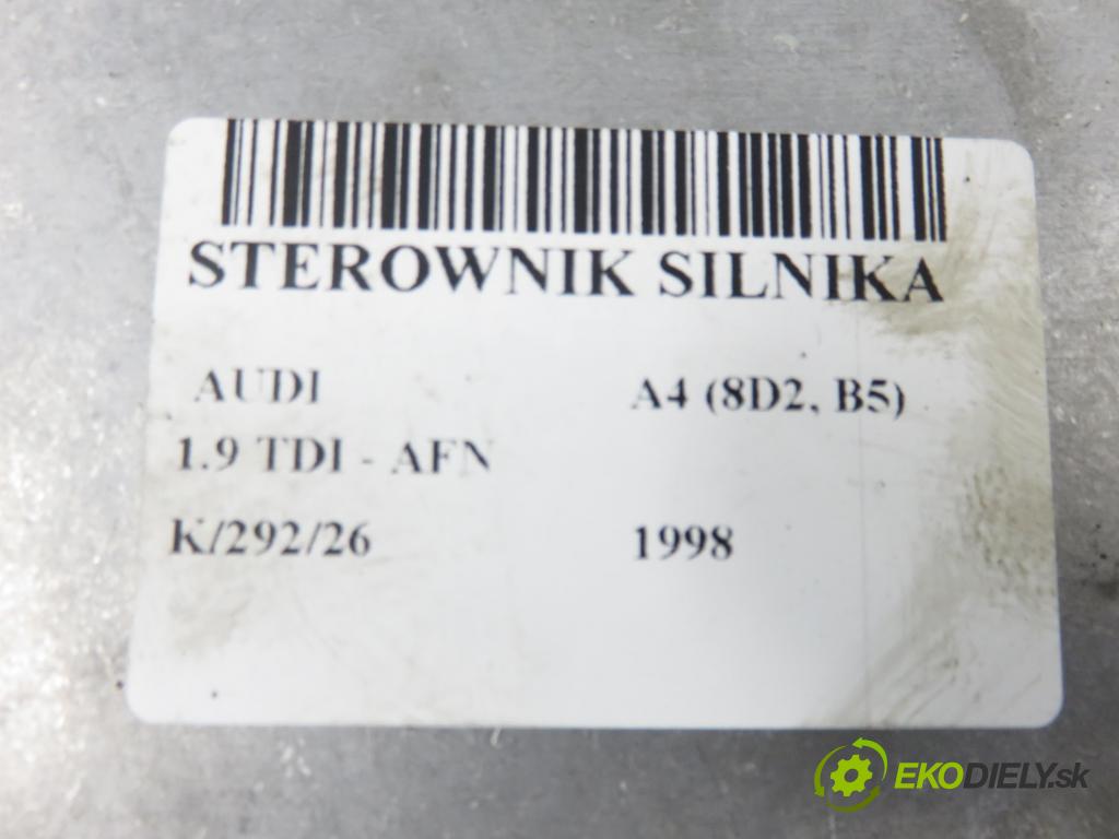 AUDI A4 (8D2, B5) KOMBI 1998 81,00 1.9 TDI 110 - AFN 1896,00 řídící jednotka motora 038906018S ; 0281001721