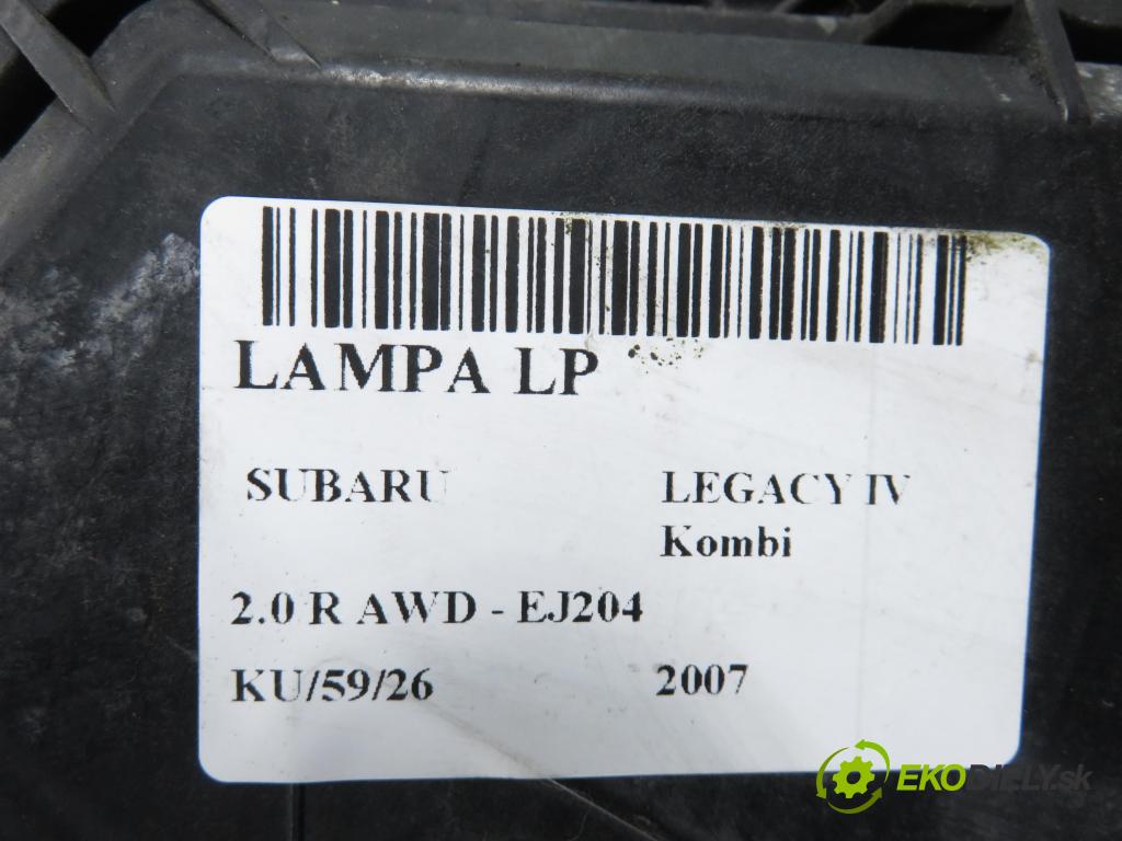 SUBARU LEGACY IV Kombi (BP) KOMBI 2007 121,00 2.0 16V DOHC AWD (BP5) - EJ204 EJ20F BiFuel 1994,00 světlo LP
