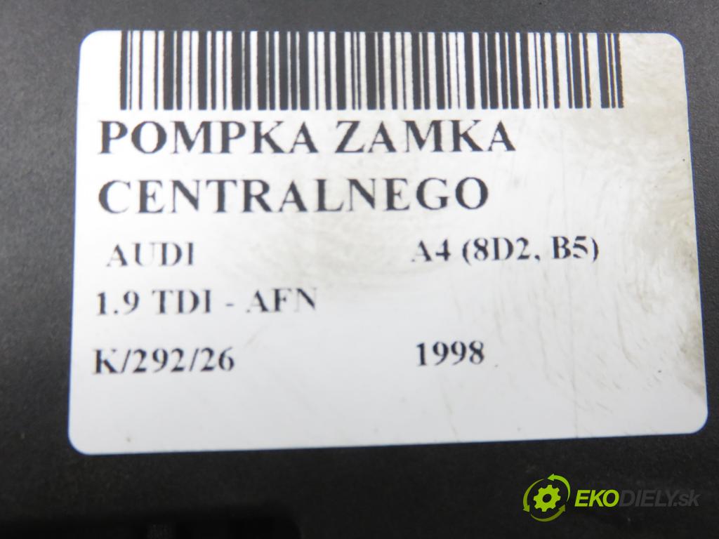 AUDI A4 (8D2, B5) KOMBI 1998 81,00 1.9 TDI 110 - AFN 1896,00 motorek zámku centrálního 8L0862257L