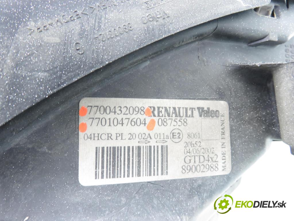 RENAULT SCENIC I (JA0/1_) MINIVAN 2002 0,00 1.6 - K4M 708 1598,00 světlo LP 7700432098 ; 7701047604