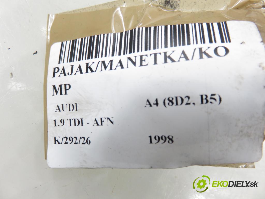 AUDI A4 (8D2, B5) KOMBI 1998 81,00 1.9 TDI 110 - AFN 1896,00 páčka/prepínač 4D0953513D
