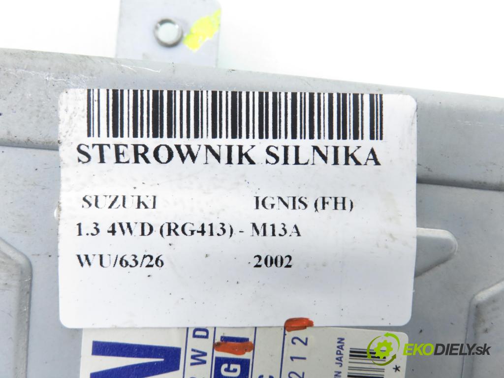 SUZUKI IGNIS (FH) HB 2002 61,00 1.3 4WD 83 (RG413) - M13A 1328,00 řídící jednotka motora 3392080GG ; 1122003212