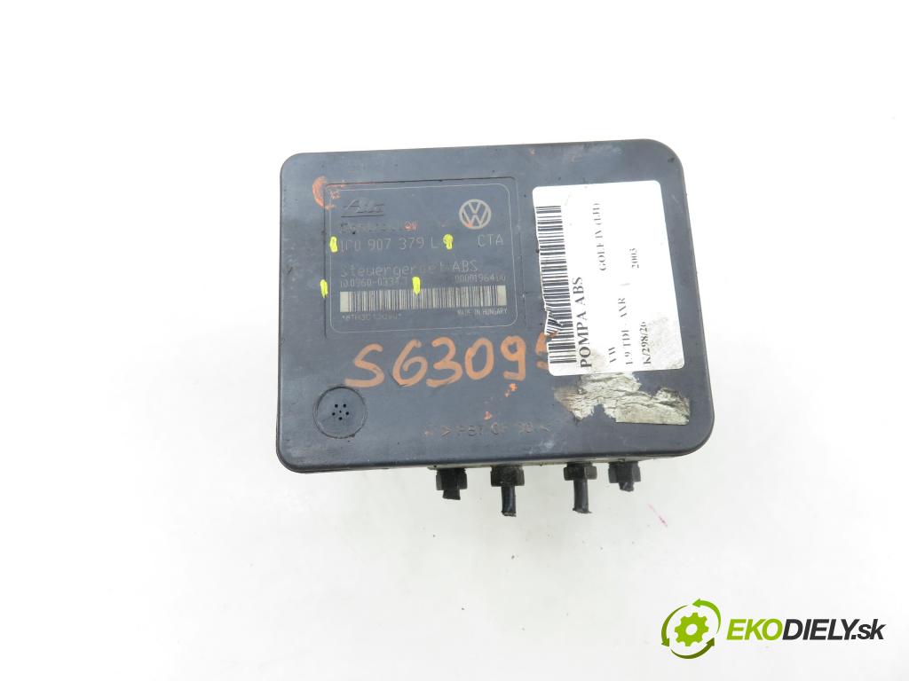 VW GOLF IV (1J1) HB 2003 74,00 1.9 TDI PD 101 - AXR 1896,00 Pumpa ABS 1C0907379L ; 10096003343 ; 1J0614117G (Pumpa ABS)
