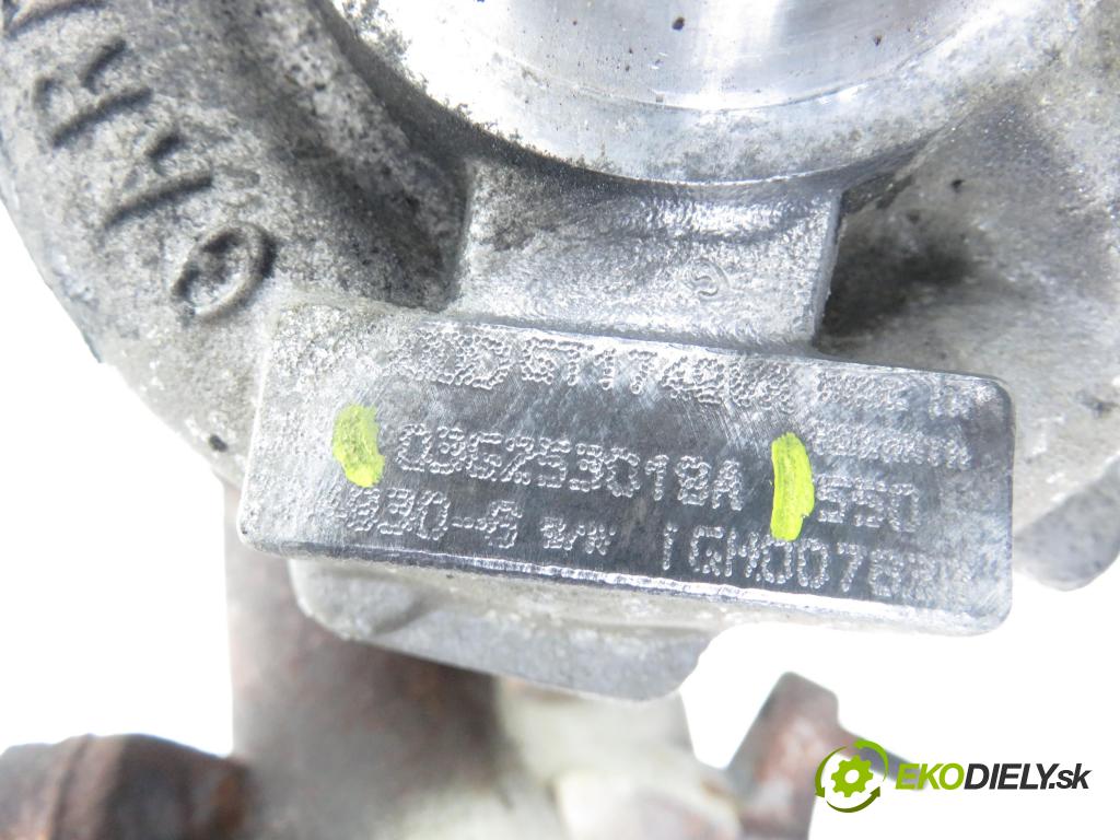 VW GOLF V (1K1) HB (LONG) 2006 103,00 2.0 TDI 16V 4motion - BKD 1968,00 Turbodúchadlo 03G253019A (Turbodúchadlo (kompletné))